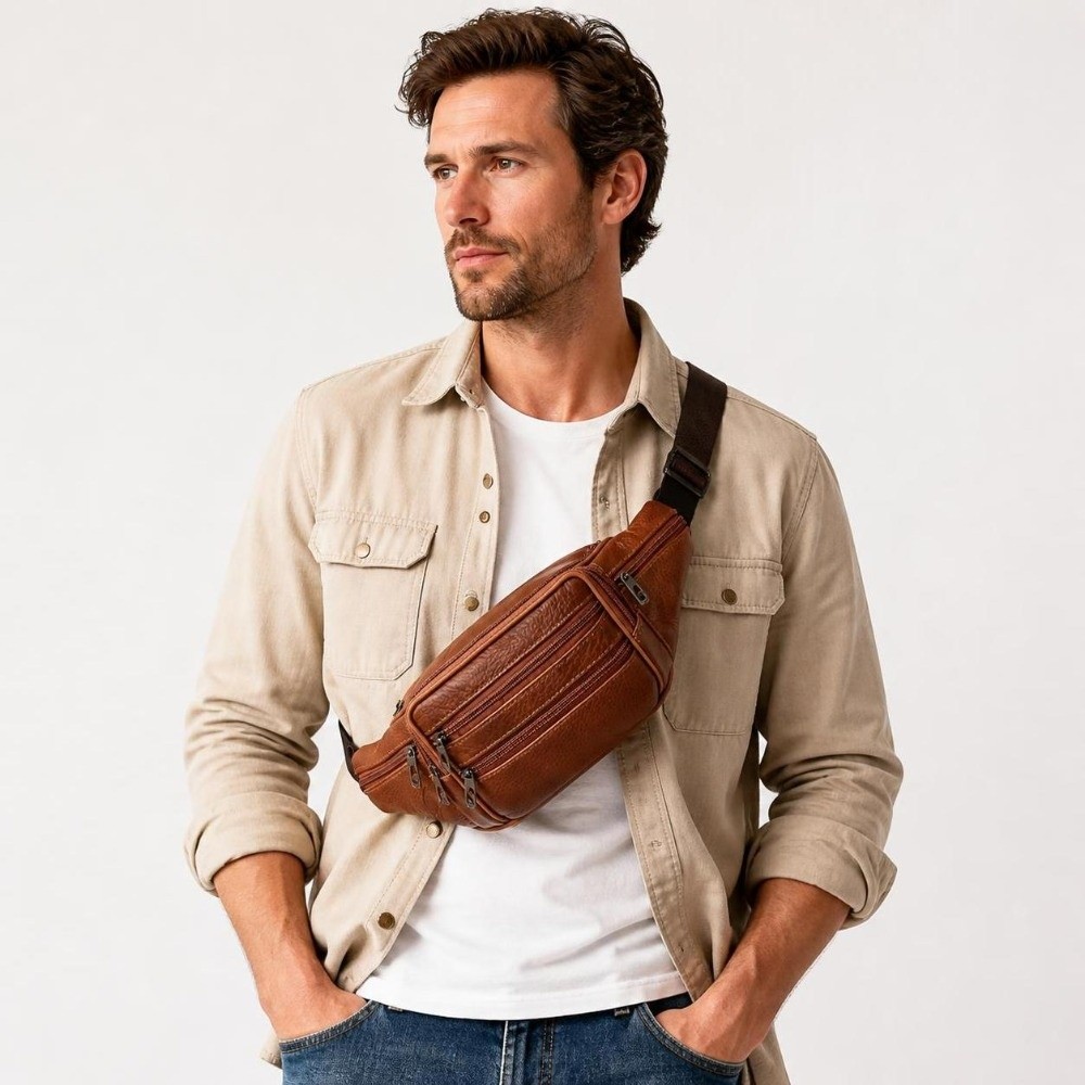Luxury Multi-Pocket Leather Fa - Luxury Bags Leather recension och pris